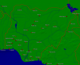 Nigeria Städte + Grenzen 2400x1944